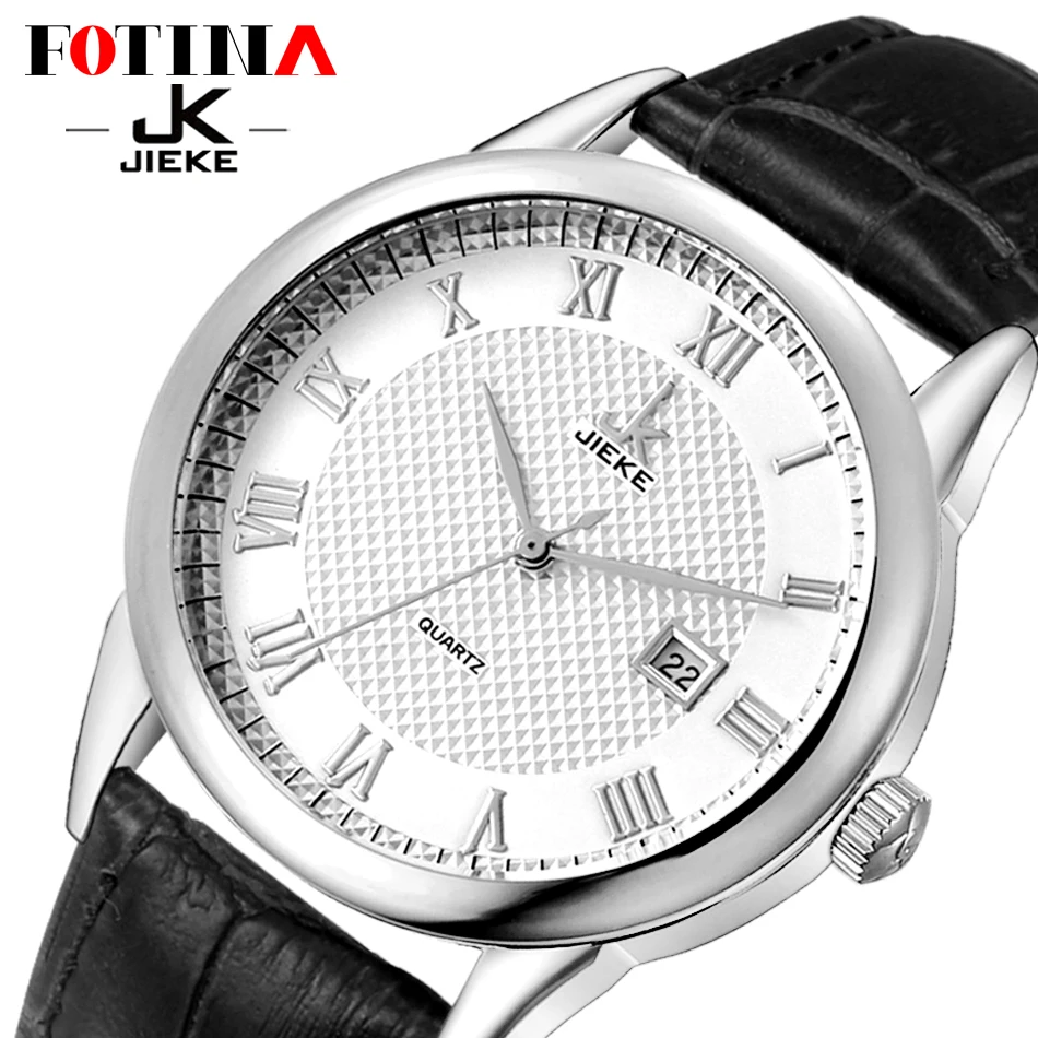 Marchio di Moda FOTINA JK Orologi Cronografo Da Uomo Orologi Sportivi  Quarzo Della Vigilanza Di Modo D'argento Orologio Da Polso Da Uomo  Cinturino In Pelle Nera|watch loupe|watch strap 22mmwatch strap nylon -