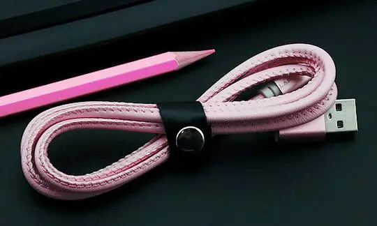 1 м кожаный сплав Micro USB кабель для устройства Andriod для iPh 7 6s Быстрая зарядка и синхронизация кабель для передачи данных для huawei 2.0A - Цвет: Pink