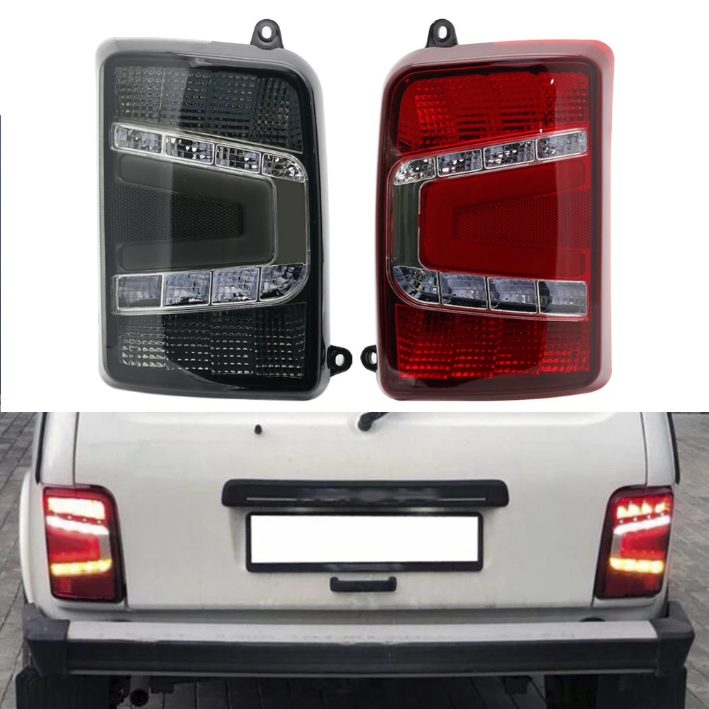 

For Lada Niva 4X4 1995 LED Tail Lights With Running Turn Signal PMMA / ABS Plastic Function Accessories Car Styling Tuning