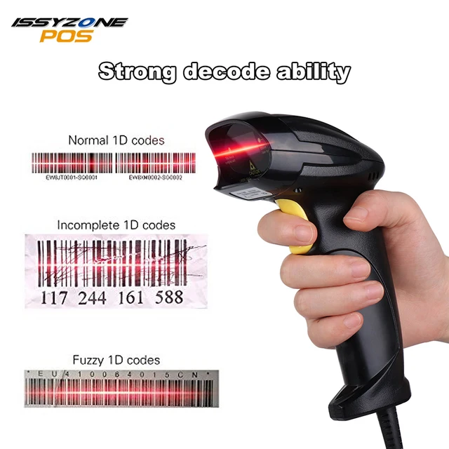 Cheap ISSYZONEPOS IPBS059 Cheap 1D Wired Coded Handle Laser Barcode Scanner Reader for Long Code 128 for Windows/Mac/Linux Supermarket Cheap ISSYZONEPOS IPBS059 Cheap 1D Wired Coded Handle Laser Barcode Scanner Reader for Long Code 128 for Windows/Mac/Linux Supermarket