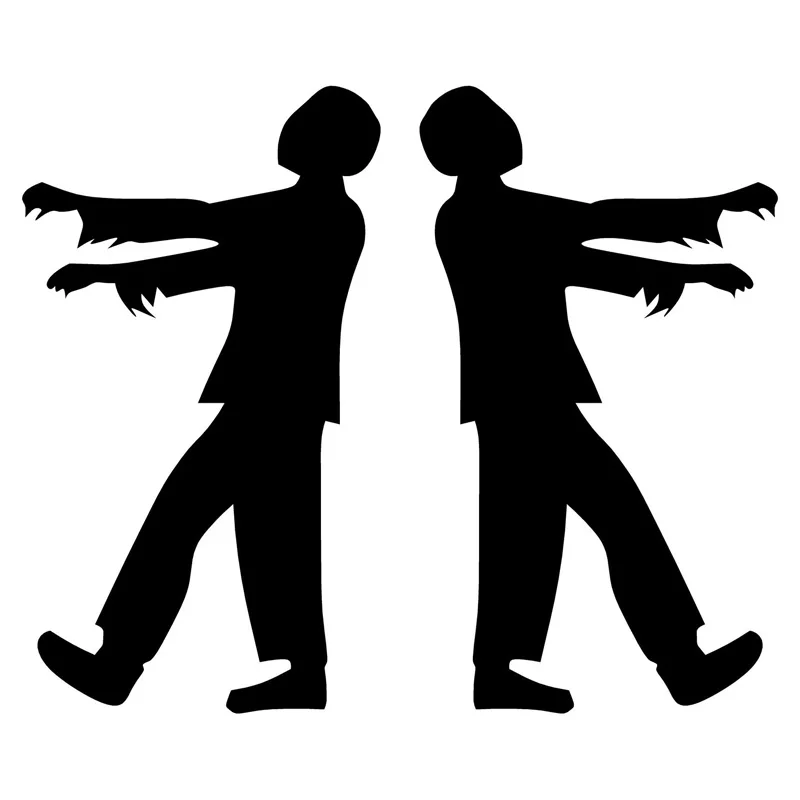 

9.5*7.9CM 2 Zombie Personalized Stickers Motorcycle Accessories Vinyl Window Decals C2-0614