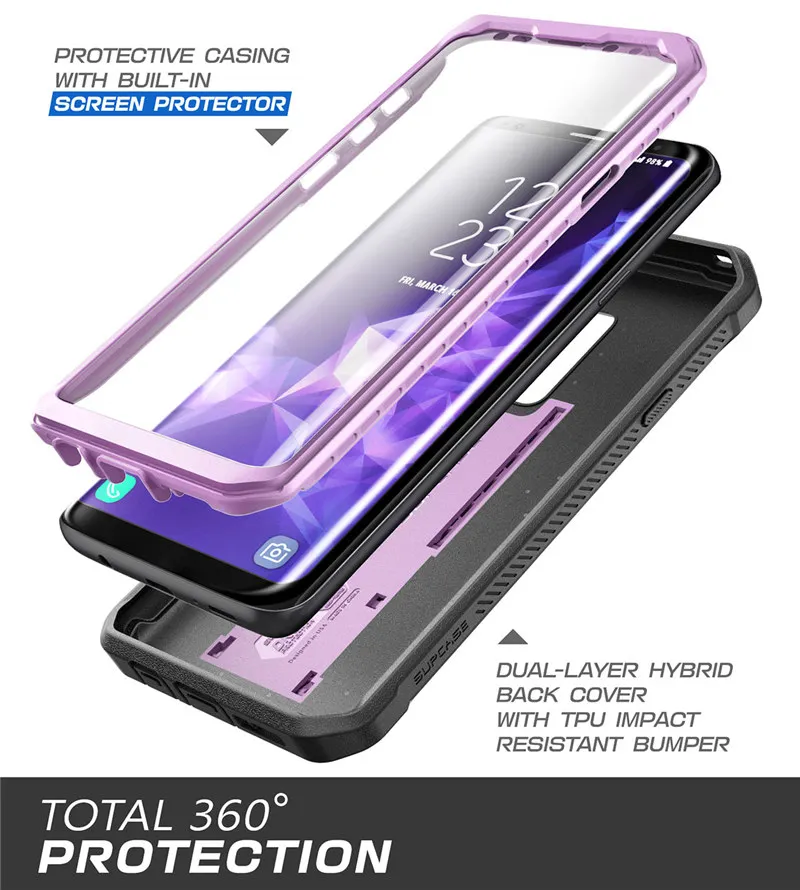 Для samsung Galaxy S9 Plus чехол SUP чехол UB Pro противоударный Прочный чехол со встроенной защитой экрана и подставкой
