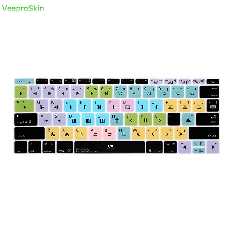 Силиконовый чехол для Macbook Retina 12 A1534 Us с короткими рукавами и клавиатурой Ableton Live