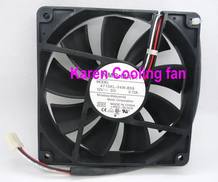 

NMB 12CM 12025 12V 0.72A 4710KL-04W-B50 4710KL-04W-B59 Cooling Fan