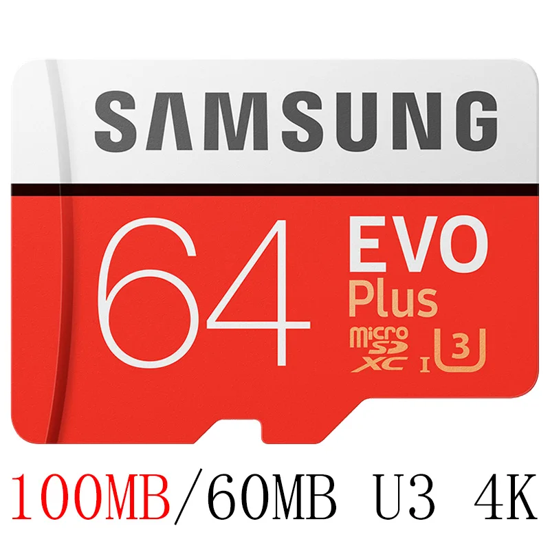 Карта памяти SAMSUNG класс 10 флэш TF Micro SD карта U3/U1 4K 256 ГБ 128 Гб 64 ГБ 32 ГБ 16 ГБ 100 МБ/с./с Microsd карта для мобильного телефона - Емкость: MB-MC64GB