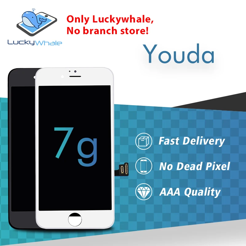 

10 Grade AAA For Apple iPhone 7 scherm LCD AUO/YOUDA Display Touch Screen Digitizer Assembly Replacement Good 3D Free Shipping