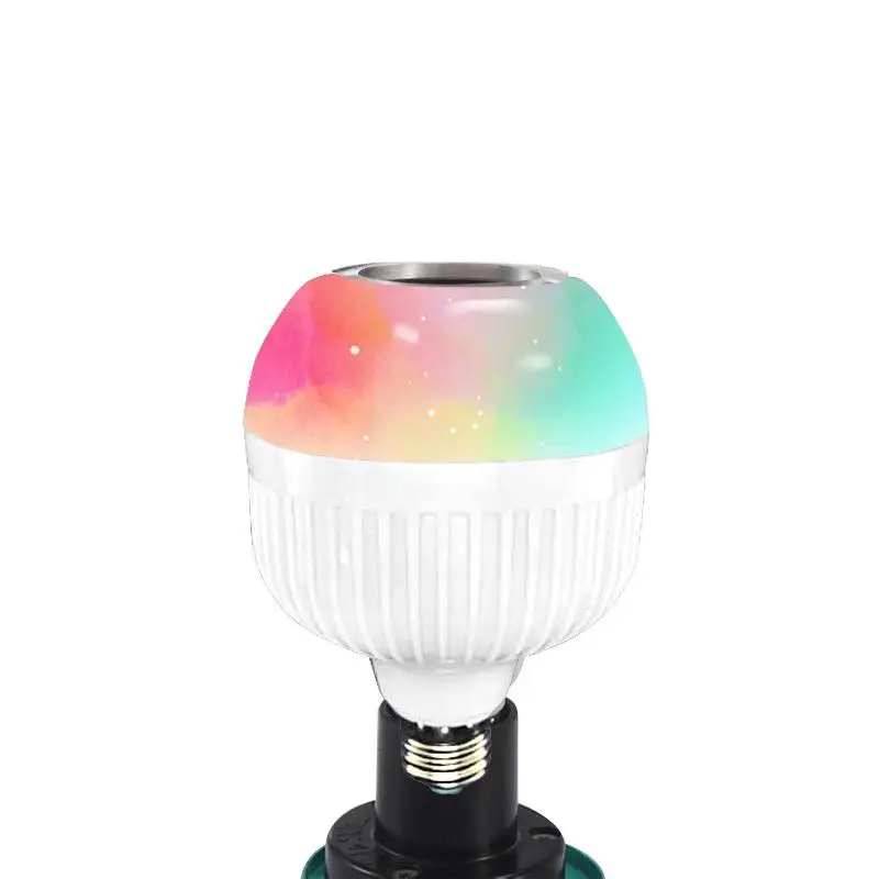 E27 RGB Speaker LED Bulb Light 12W Music Playing Dimmable Wireless Led Lamp-!