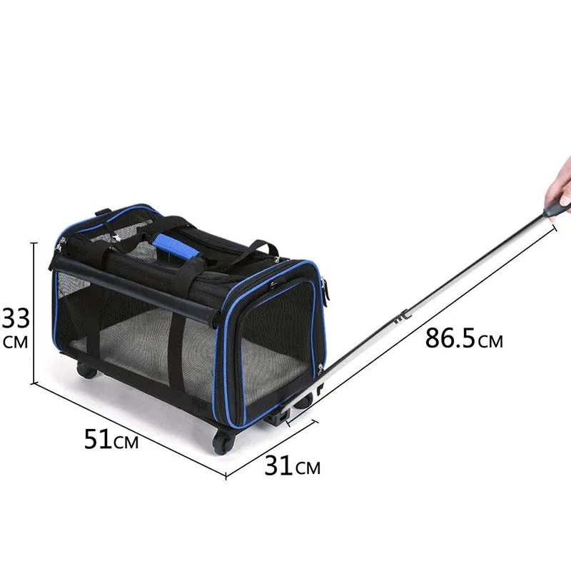 LeTrend-Foldable-pet-Rolling-Luggage-Spinner-Cat-and-dog-Suitcase-Wheels-20-inch-Carry-on-Trolley