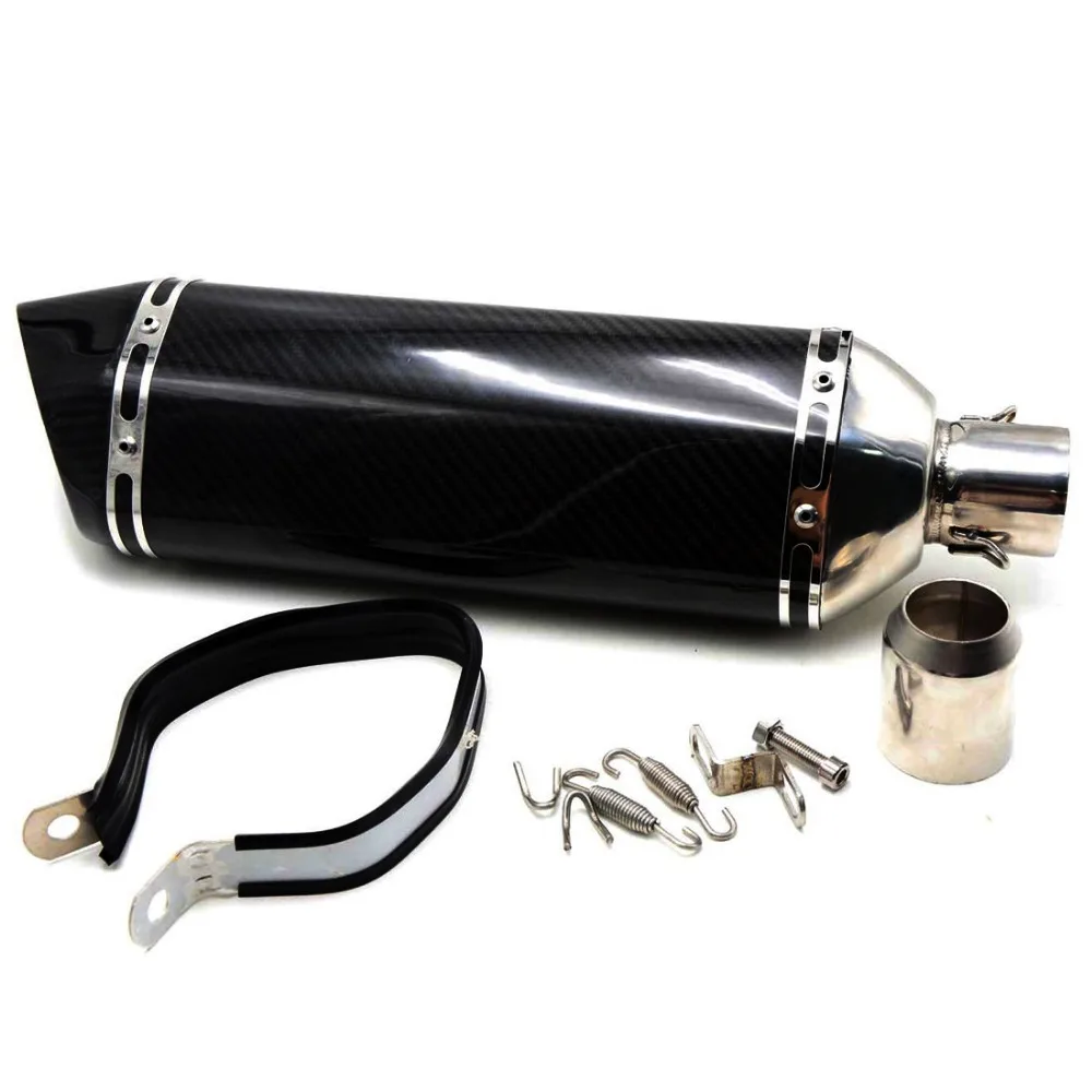 Universal Fiber Motorcycle Exhaust Pipe Muffler Inlet 36 51mm Motorbike
