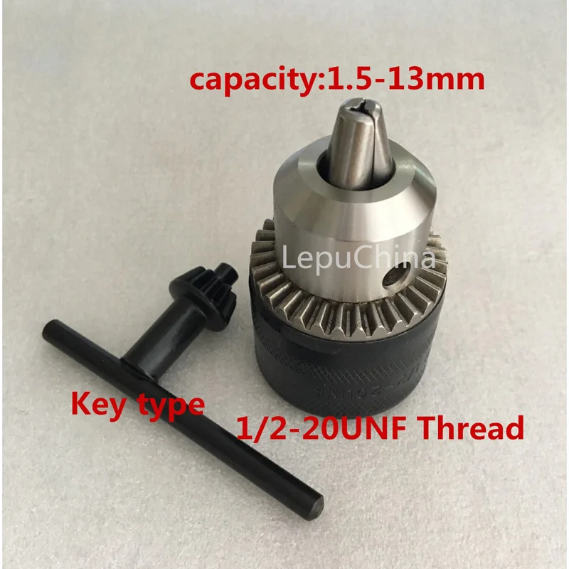 

Keyed drill chuck 1.5-13mm thread 1/2-20UNF electrical hammer drill chuck high quality power tools spare parts and accessories