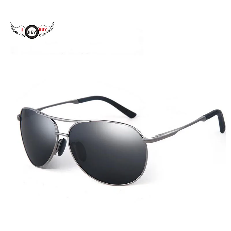 New Driver Goggles Polaroid Glasses Sunglasses For Men Thicken Hard TAC Lens To Block UV Light(Gold)