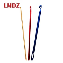 LMDZ 3 шт., 2,75 мм, 4,0 ММ, 6,0 мм, алюминиевый крючок для вязания крючком в стиле «сделай сам», инструмент для вязания с глазом, швейная игла, крючок для вязания крючком