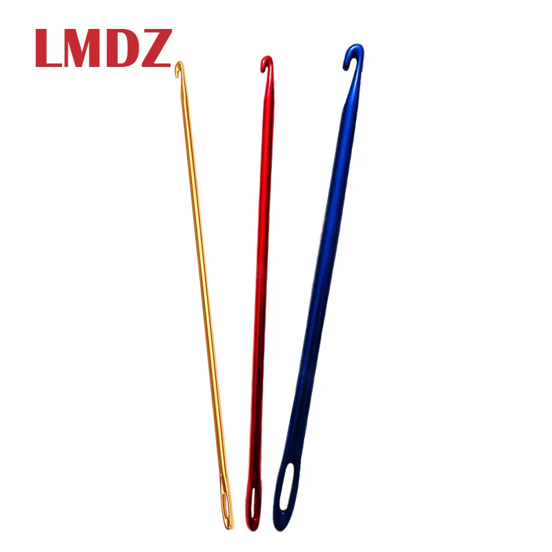 

LMDZ 3PCS 2.75mm 4.0mm 6.0mm Afghan Tunisian Aluminum Crochet Hook DIY Knit Tool With An Eye Knitting Sewing Needle Crochet Hook