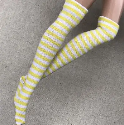 Doll Accessories 1Pairs 1/6 Doll Socks Stripe Blyth Socking Fit Azone Kurhn OB Momoko Barbies Blyth