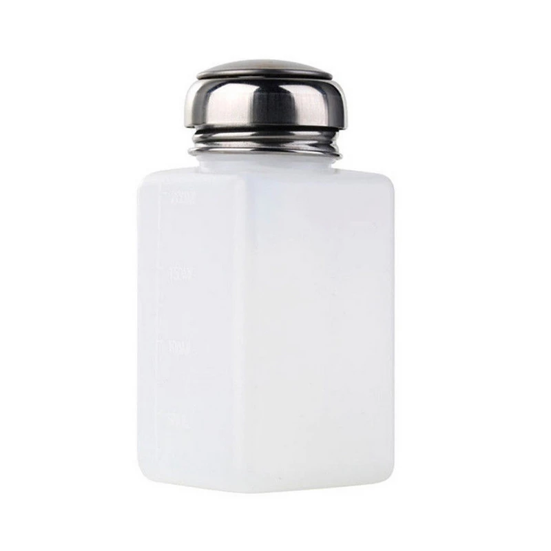 Shellhard 200ml Pump Dispenser Plastic Nail Art Polish Remover Cleaner Empty Dispenser Liquid Bottle 3 colors