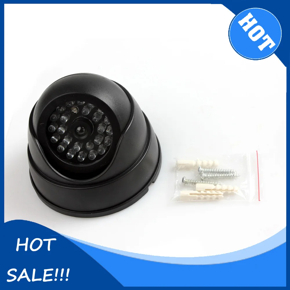 

4pcs/lot Small Dome Dummy Security Camera Fake Camera with 30pcs False IR LED + Red Activity LED Light