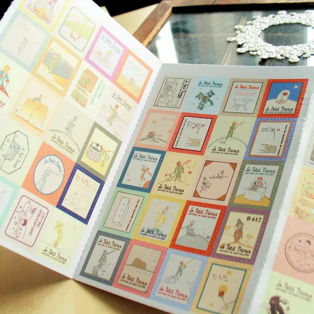 4 sheets lot diy vintage paper sticker stamp stickers