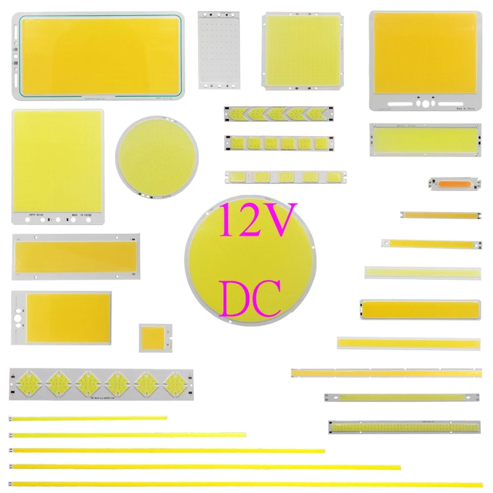120*36 мм Ультра яркий 1300LM 12 Вт COB светодиодный свет полосы 12 В постоянного тока для DIY автомобильные лампы для работы дома лампы бар COB чип