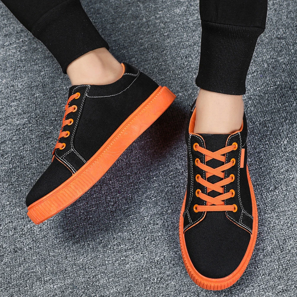 

2019 Canvas Shoes Men Casual Shoes Breathable Wear-resistant Shoes Comfortable Round Toe Lace-up sneakers Flat Shoes