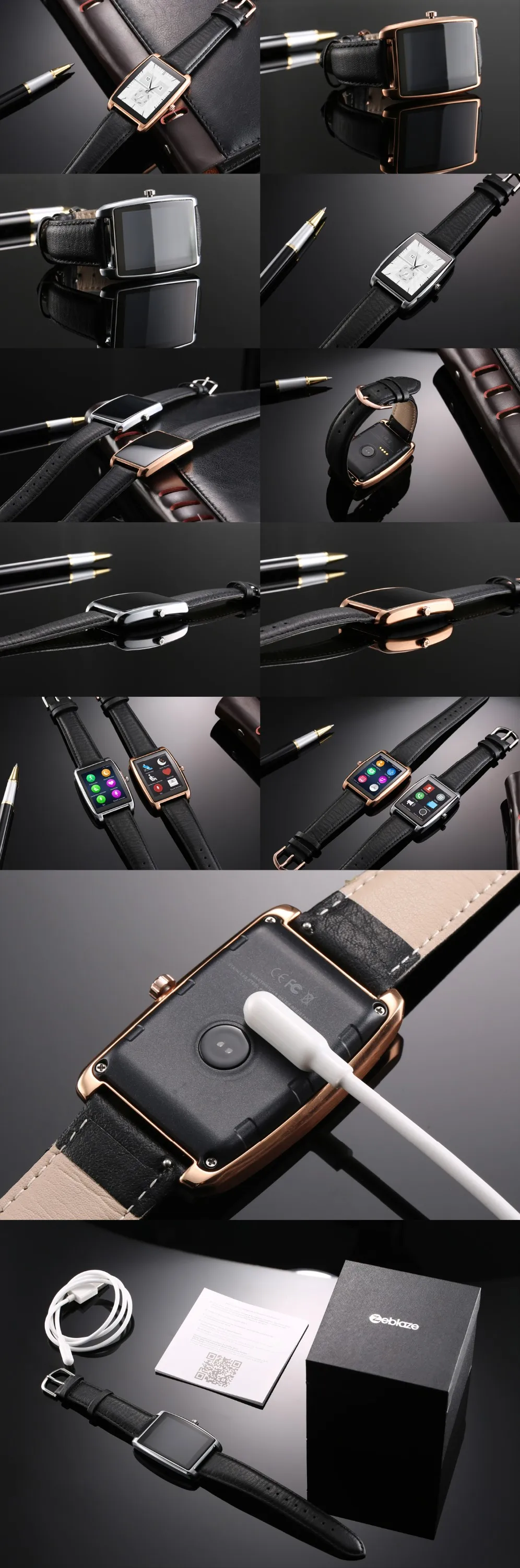 2016 Hot Sell Healthy Life 1.61 inch L11 Gold/Silver Smart Wrist Bluetooth Watch For Andriod phone SmartWatch L11