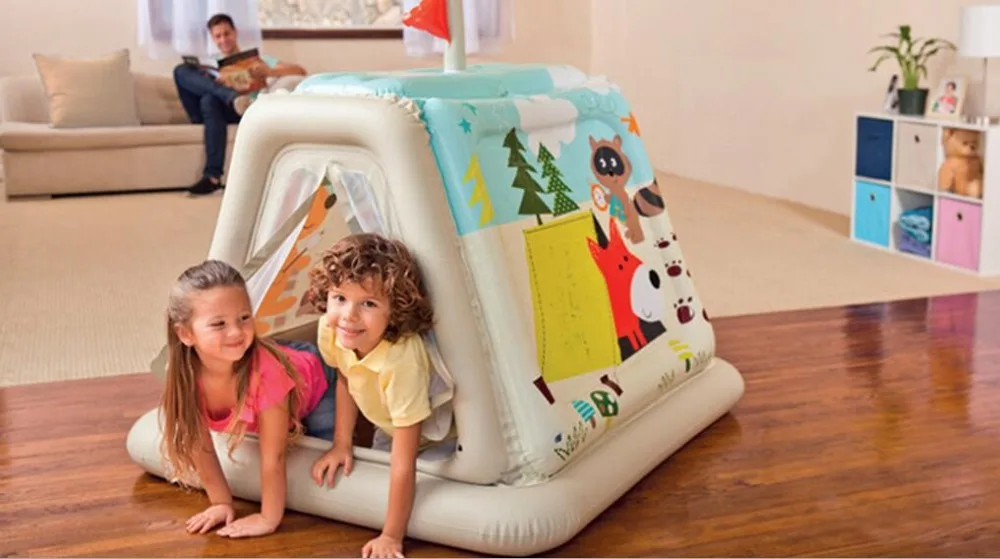 High quality dancing cartoon toy house infant sea ball pool inflatable toys children tent ,indoor air bean bag living room chair