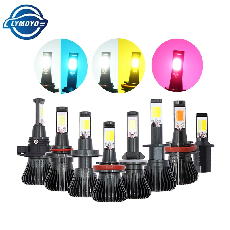 

LYMOYO H1 led H3 H7 H11 H8 9005 9006 HB3 HB4 H27 880 881 H16 PSX24W Car Fog Bulb Dual Color White Yellow Blue / Ice Blue 12v