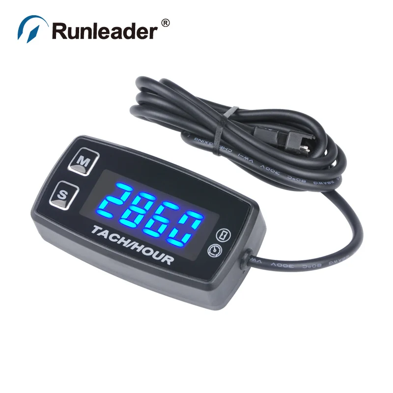 

Runleader LED Tach Hour Meter HM035L Tachometer For Motorcycle Motocross outboard chainsaw ATV Motorbike Snowmobile