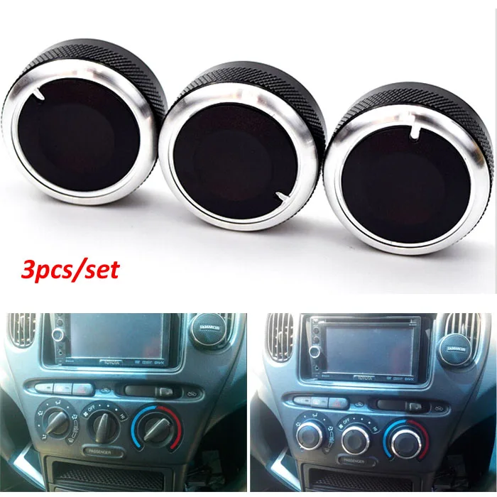 

3PC/LOT FIT FOR TOYOTA bB 00-05 / SCION xB 03-07 SWITCH KNOBS HEATER HEAT CLIMATE CONTROL BUTTONS A/C Air Condition KNOB COVER