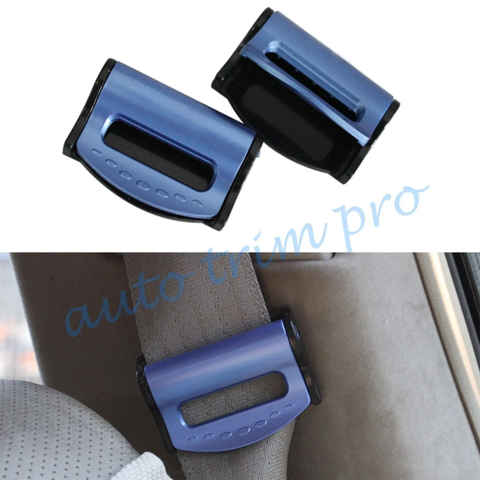 2pcs Car Accessories Seat Belt Safety Stopper Adjuster Holder Buckle