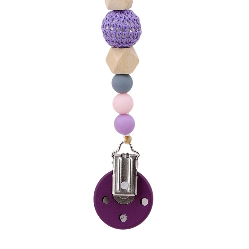 Детская Соска с зажимом и цепочкой, новая детская соска для девочек и мальчиков, пустышка для новорожденных - Цвет: Purple big ball