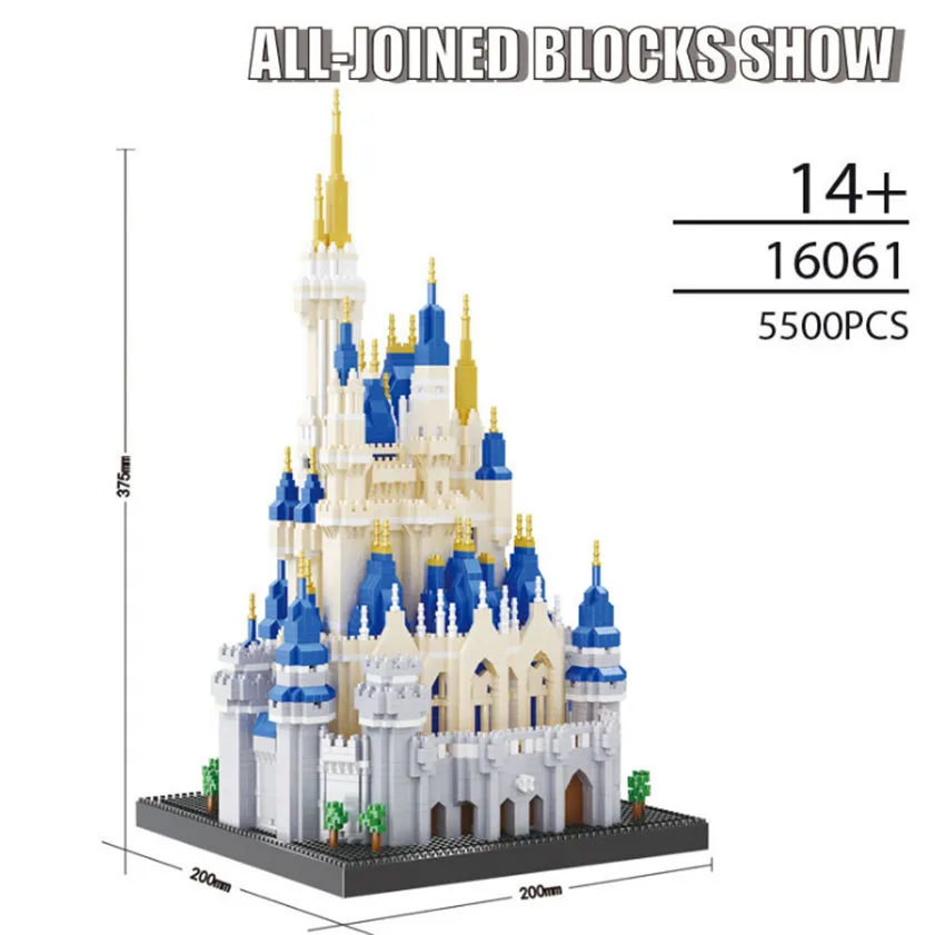 5500 + Balody Алмазные Кирпичи 3D международно известная архитектура блоки Минни Микки