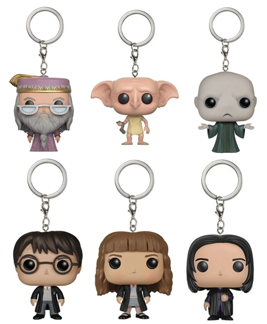 

FUNKO POP Pocket Pop Keychain Official Potter Dobby Albus Dumbledore Action Figure Collectible Model Toys Christmas Gifts