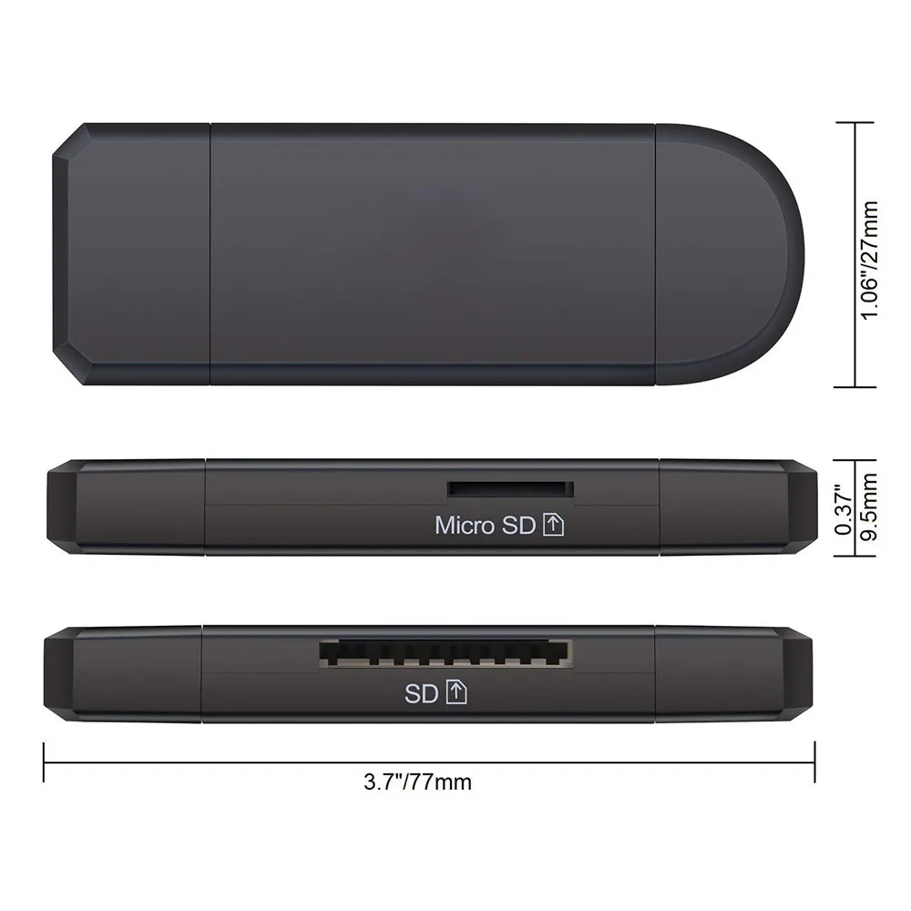 3 в 1 Micro USB к Type C OTG адаптер для карт памяти 2 0 Картридер SDXC SDHC SD SDHC|Картридеры| |