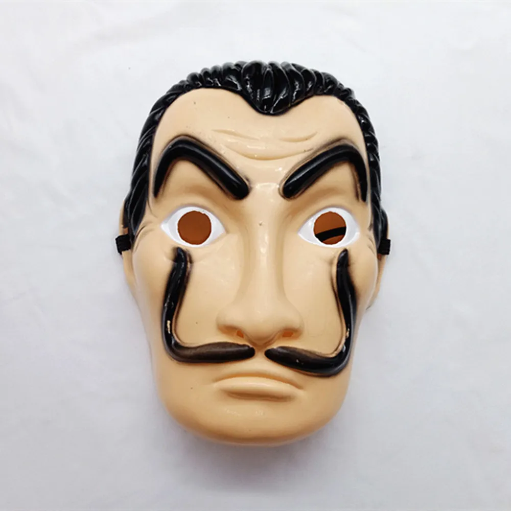 La Casa De Papel маска Страшные маски на Хеллоуин вечерние маскарадные костюмы для косплея Salvador Dali бумажный дом забавная маска Одежда Реквизит - Цвет: b