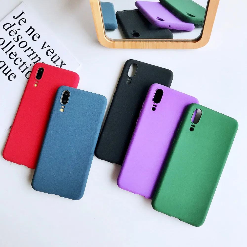 

For Huawei P20 P20 Lite P20 Pro Prime Nova 3E Matte Soft Color TPU Phone Case For Huawei Mate 10 Pro Cover Coque Silicone Case