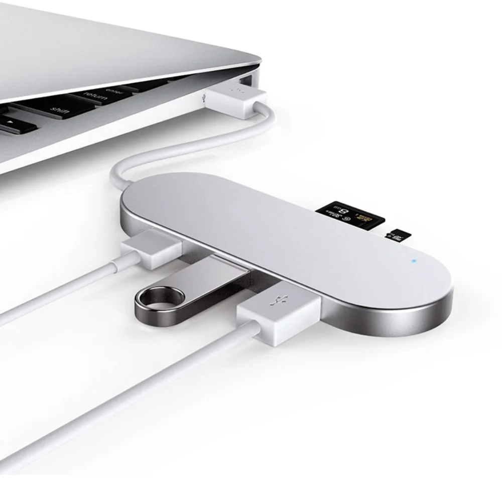 

High Speed USB 3.0 Hab Hub Multi USB Port Hub Splitter SD Micro SD Card Reader Adapter for Macbook Windows XP Vista/7/8