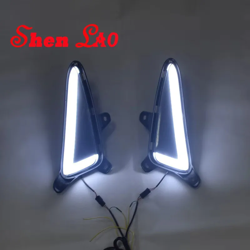 

Shenlao 2Pcs accessories For Toyota CHR 2017 2018 LED Daytime Running Turning Signal Light DRL Fog Lamps Driving Light