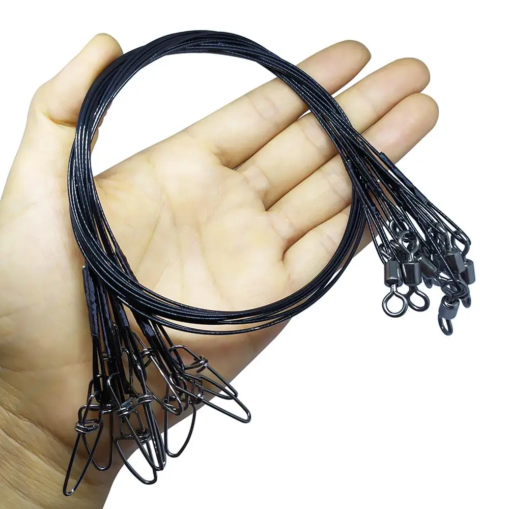  10Pcs 50cm Fishing Wire Leaders,Fishing Wire Rigs