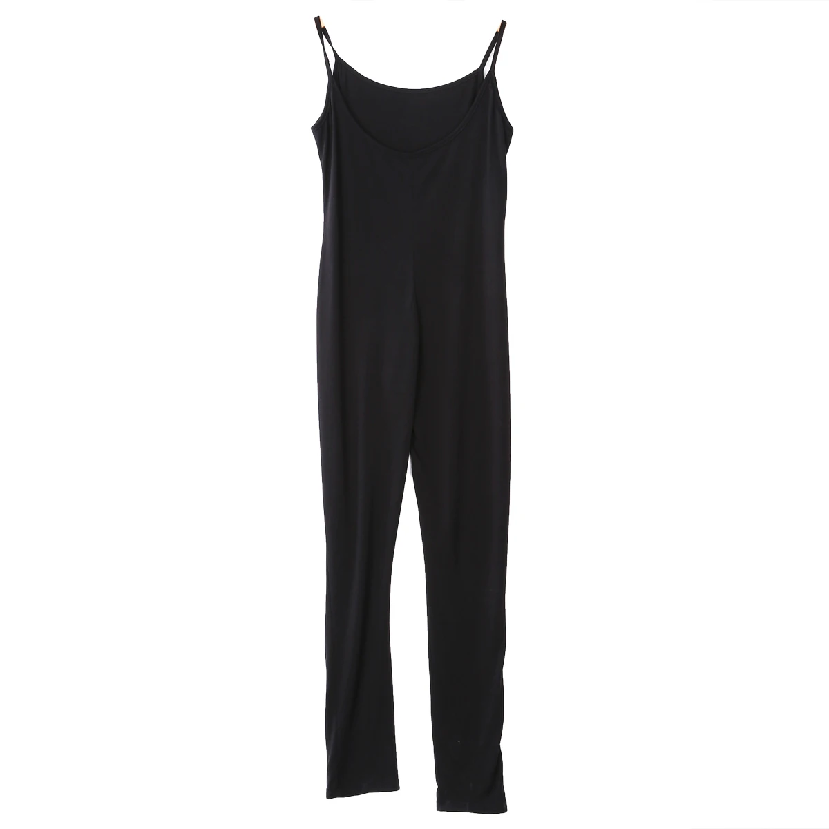 مثير المرأة عارضة لون نقي السباغيتي الأشرطة أكمام bodycon رومبير بذلة النادي ارتداءها السراويل الطويلة