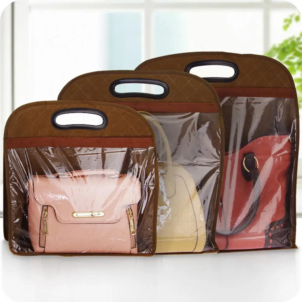 Handbag Dust Cover Leather Bag Protector Hanging Storage Pouch Closet Organizer Storage Bags-in ...