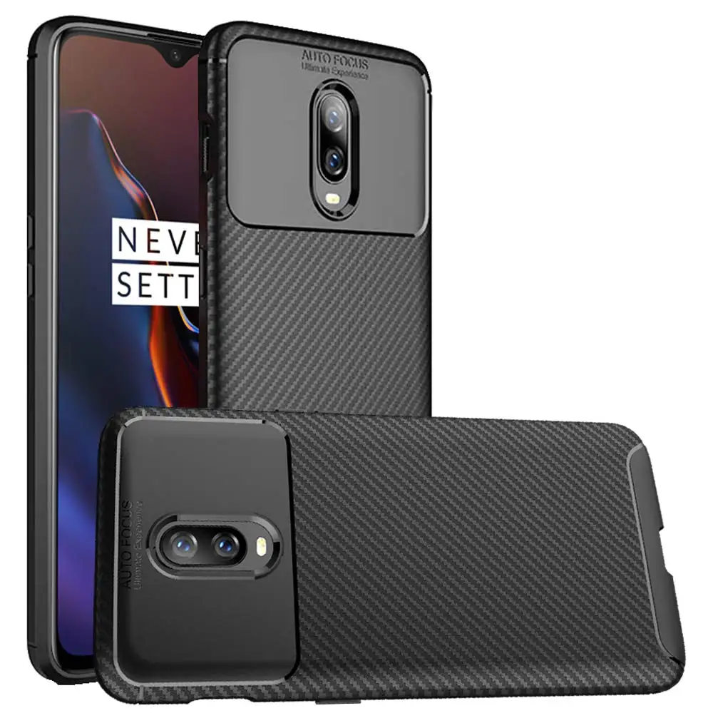 Чехол для OnePlus 7 противоударный чехол из углеродного волокна устойчивый к