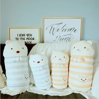 

Creative Cute Cat Bear Short Plush Toy Stuffed Animal Doll Toys Soft Plush Pillow Baby Children Birthday Gift