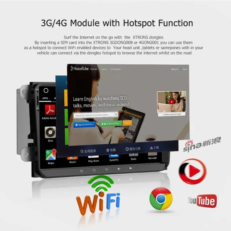 Perfect 9in 4G WiFi Bluetooth Android Car Stereo MP5 Player FM/AM Radio USB GPS 12