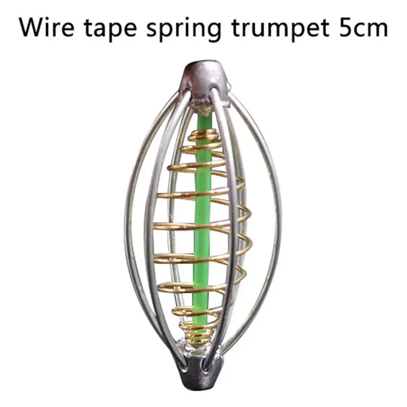 Рыболовная приманка клетка маленькая приманка клетка свинец грузило Рыболовная Ловушка корзина кормушка Держатель Рыболовные снасти проволока из нержавеющей стали рыбная приманка - Цвет: Size S 5cm