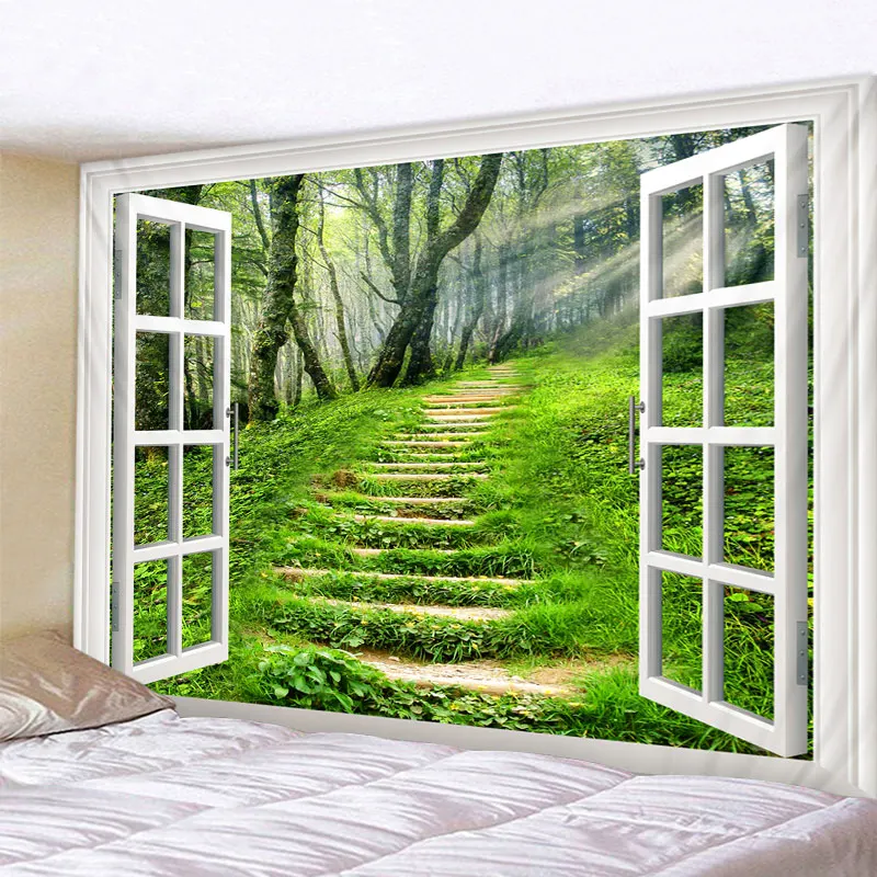 

Beautiful Forest Landscape Printed Large Wall Tapestry Cheap Hippie Wall Hanging Bohemian Wall Tapestries Mandala Wall Art Decor
