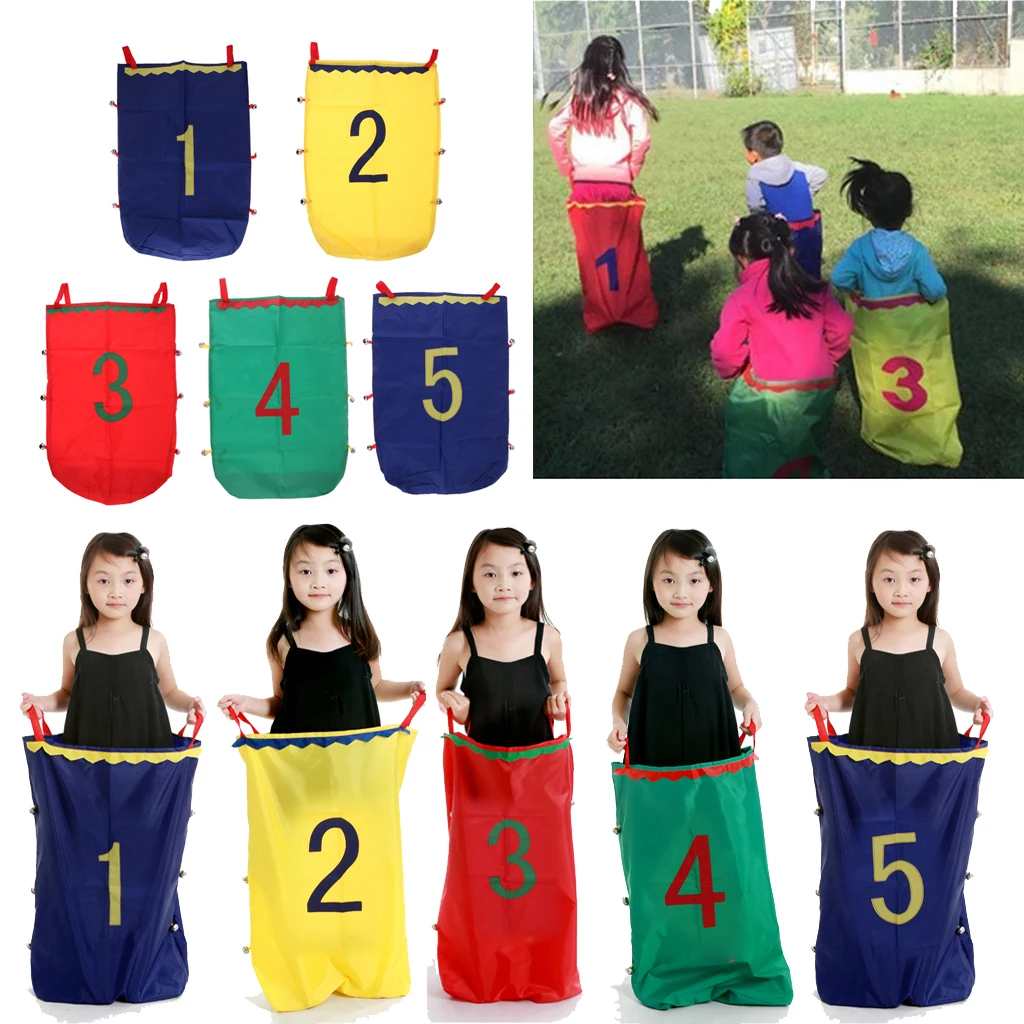 5PCS Set Kids Children Family Racing Games Jumping Sack Toy Fun Sports Garden Outdoor School Activity Balance Training