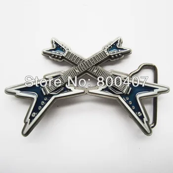 

Retail Distribute Blue Crossed Guitars Belt Buckle BUCKLE-MU061BL Free Shipping