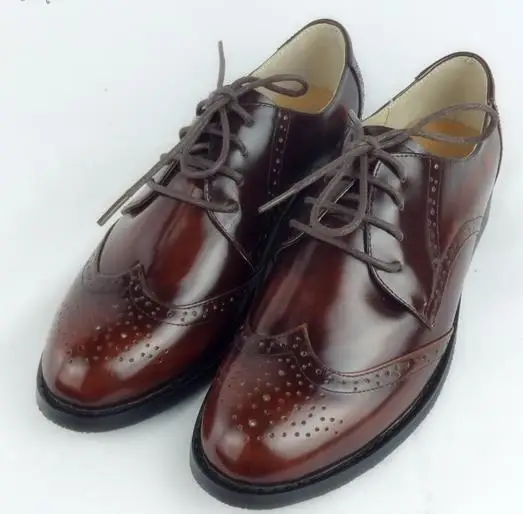 Four Seasons бренд Пояса из натуральной кожи коричневый Британский стиль Баллок туфли-оксфорды для мужчин Бизнес Обувь кожа Обувь Вышивание Обувь - Цвет: Brown