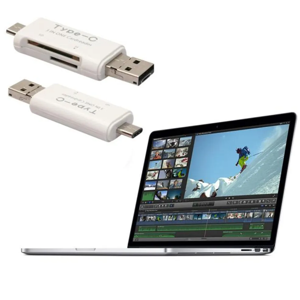 CARPRIE 3 в 1 type C Micro USB OTG TF SD Флешка картридер USB 3,1 адаптер для Ma-book Прямая