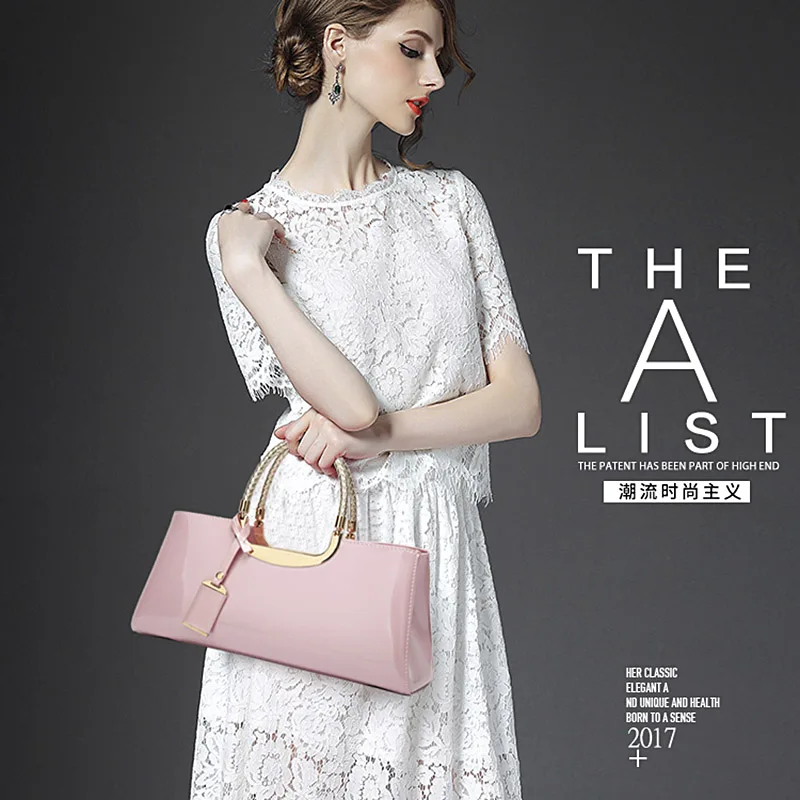 Luxurious Women Handbag Brand Design Patent Leather Solid Evening Bags High Quality Messenger Crossbody Bag For Women Bride Tote Luxurious Women Handbag Brand Design Patent Leather Solid Evening Bags High Quality Messenger Crossbody Bag For Women Bride Tote